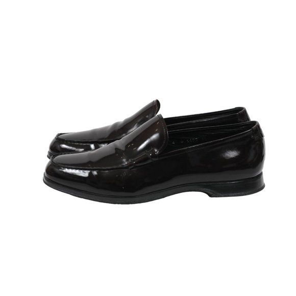 Prada Mens Loafers US 11.5 UK 10.5 Burgundy Leather Slip On Moccasin Rubber Sole - Picture 4 of 11